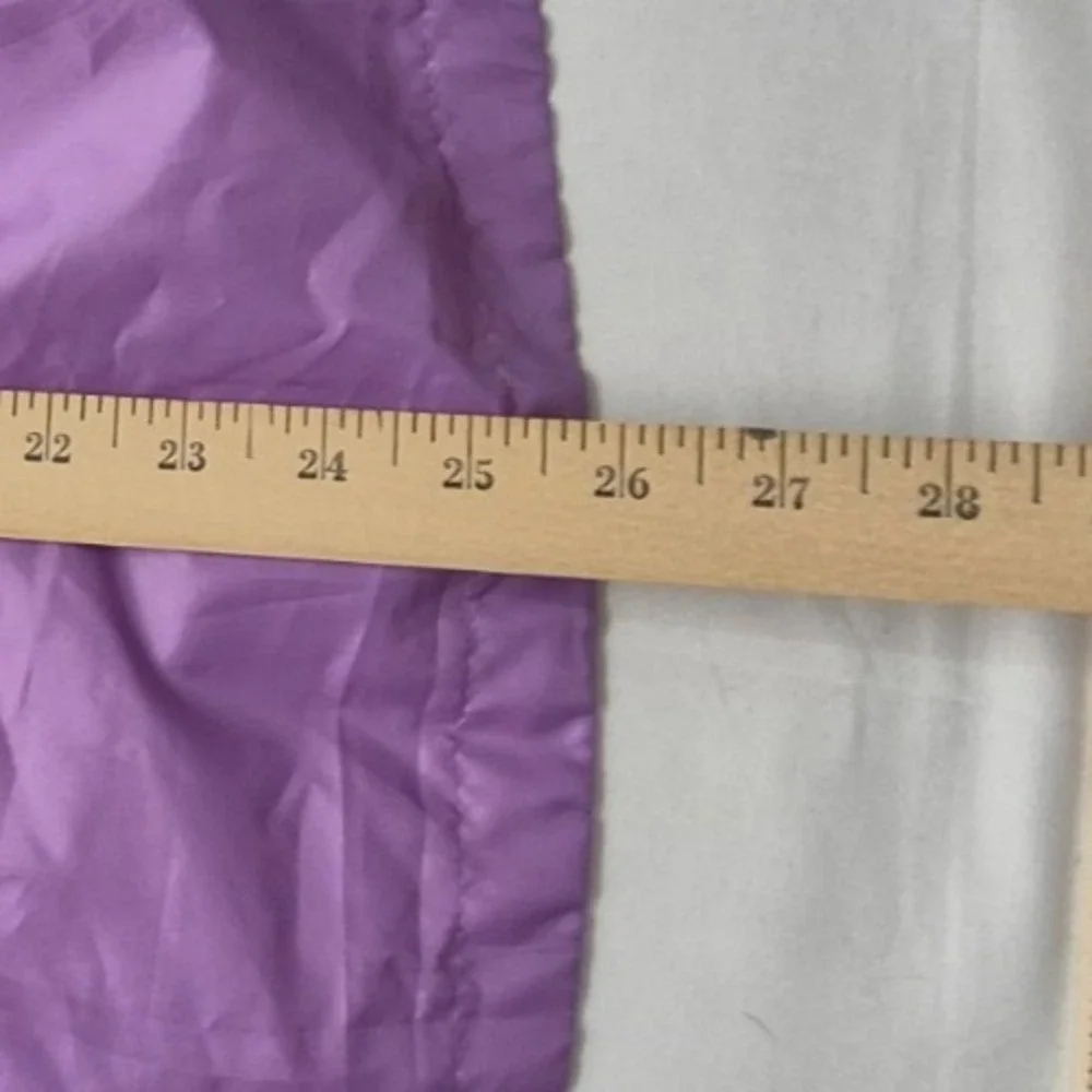 Wilson womens light purple full zip pocket windbreaker jacket LG hooded 90s - Picture 13 of 15